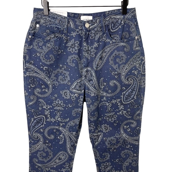WeWoreWhat The Icon Jean Paisley Print High Waist Blue Size 30 WWDB64-1 - Picture 5 of 12